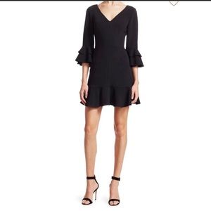 CINQ À SEPT Dominique V-Neck Ruffle Dress